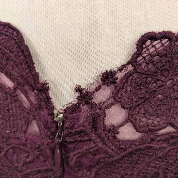 Yoana Baraschi Purple Lace Midi Dress - Picture 10 of 14